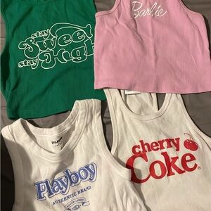 Barbie and Cherry Coke Crop Tops Set